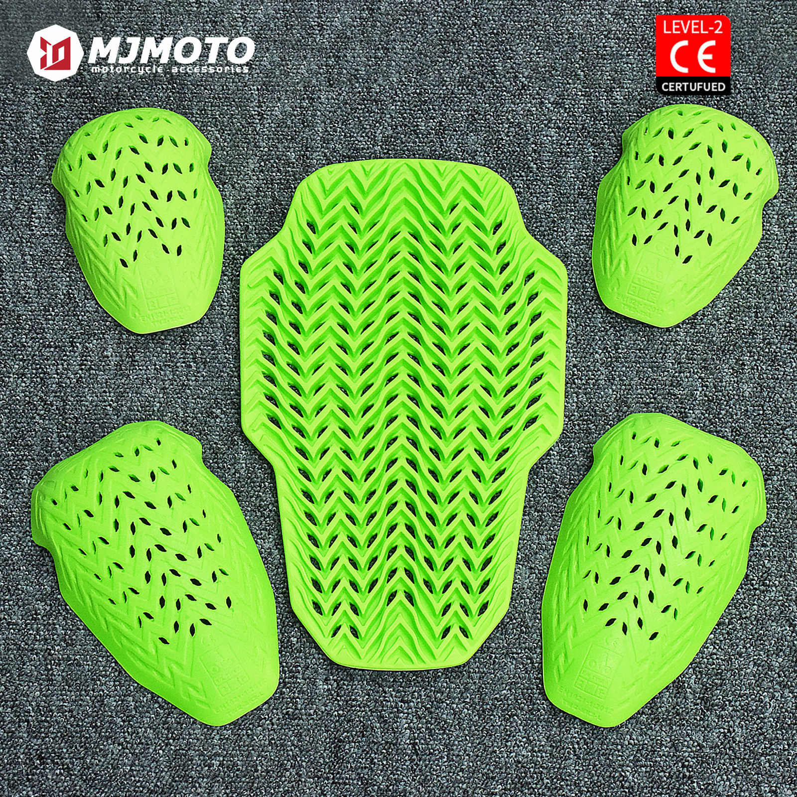 Motorcycle Gear Jacket - Green Motorcycle CE Level 2 Protective