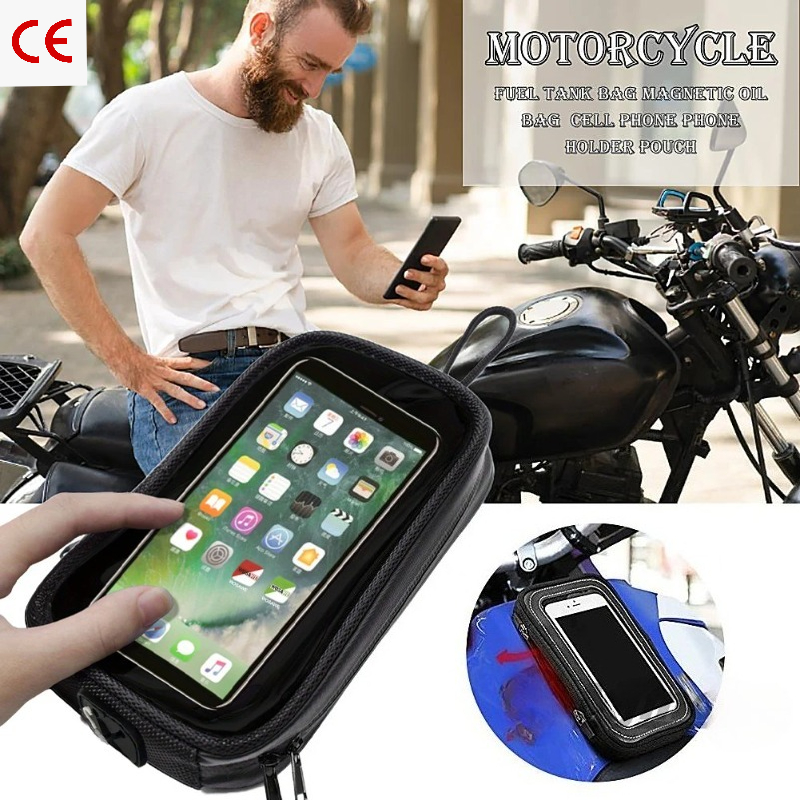 Motorcycle Gear Equipment - M/L Size Magnetic Tank Bag, Waterproof