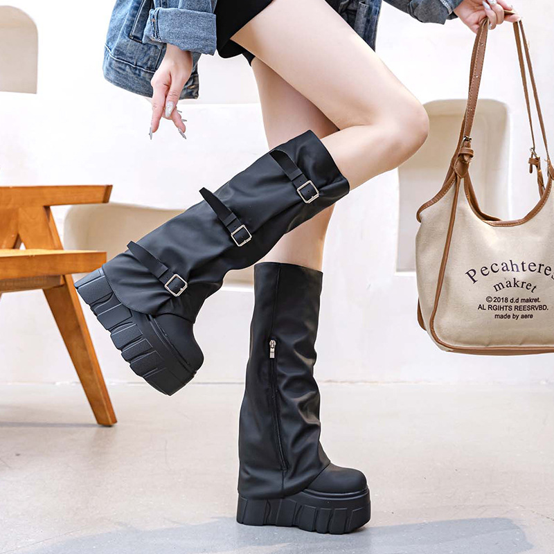 14cm Heel Knee High Boots Plat – Riding Boot Short recenzja i cena