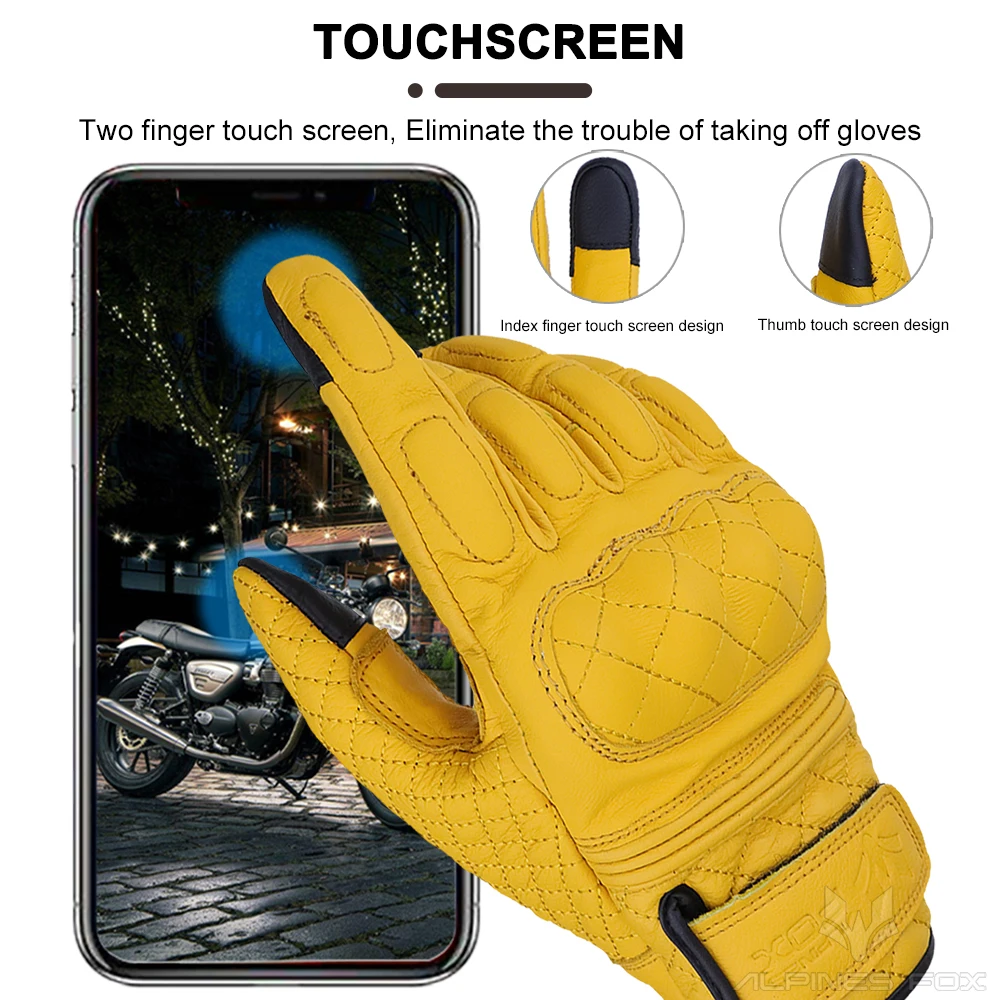 Retro Motorcycle Gloves Real L – Motorcycle Gear Equipment recenzja i cena