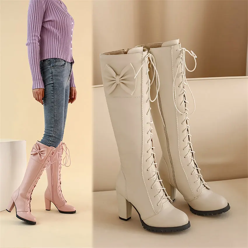 Sweet Bowtie Lolita Knee-high  – Riding Boot Short recenzja i cena