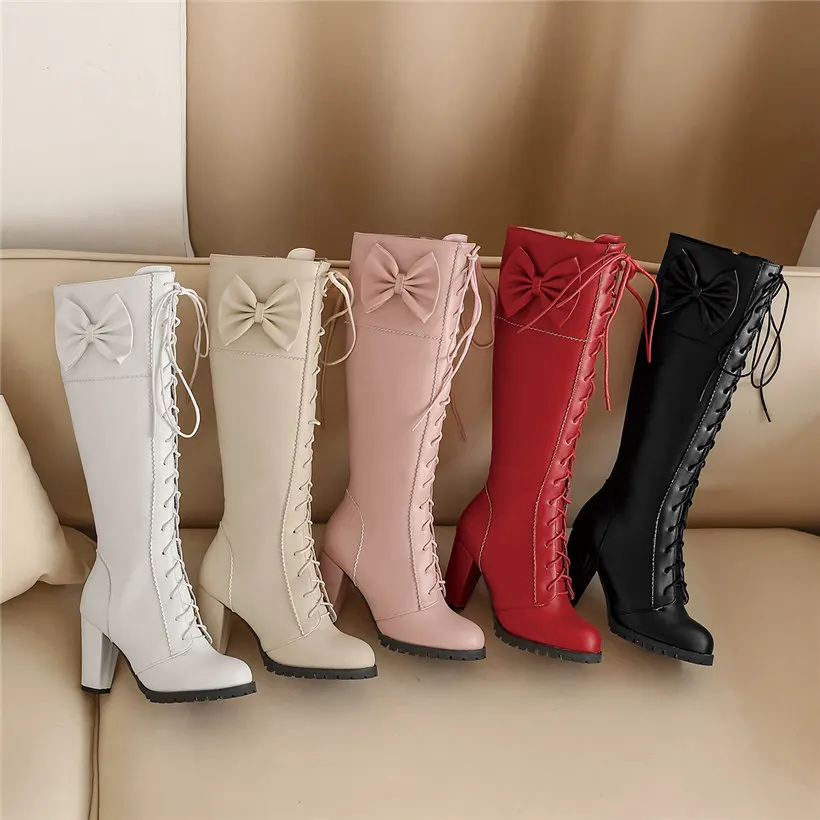Sweet Bowtie Lolita Knee-high  – Riding Boot Short recenzja i cena