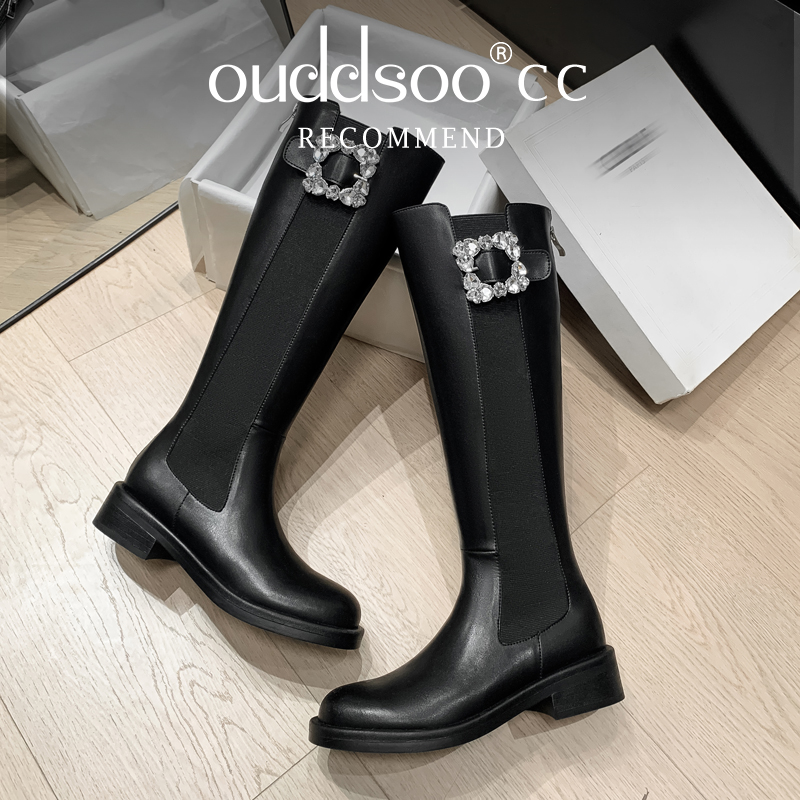 Ods Women's Black Knee-High Bo – Riding Boot Short recenzja i cena