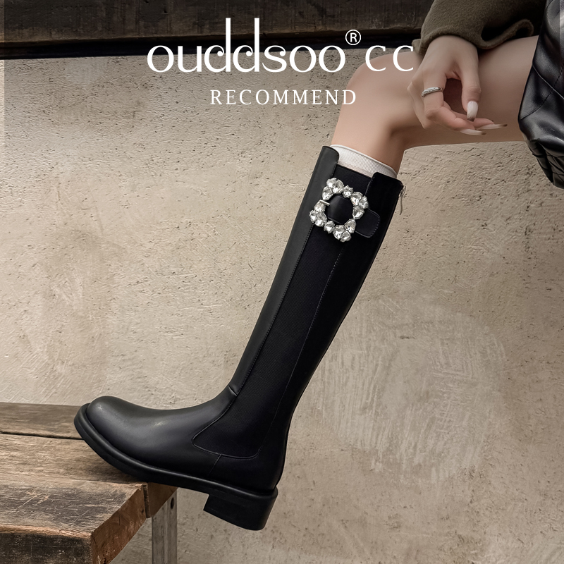 Ods Women's Black Knee-High Bo – Riding Boot Short recenzja i cena