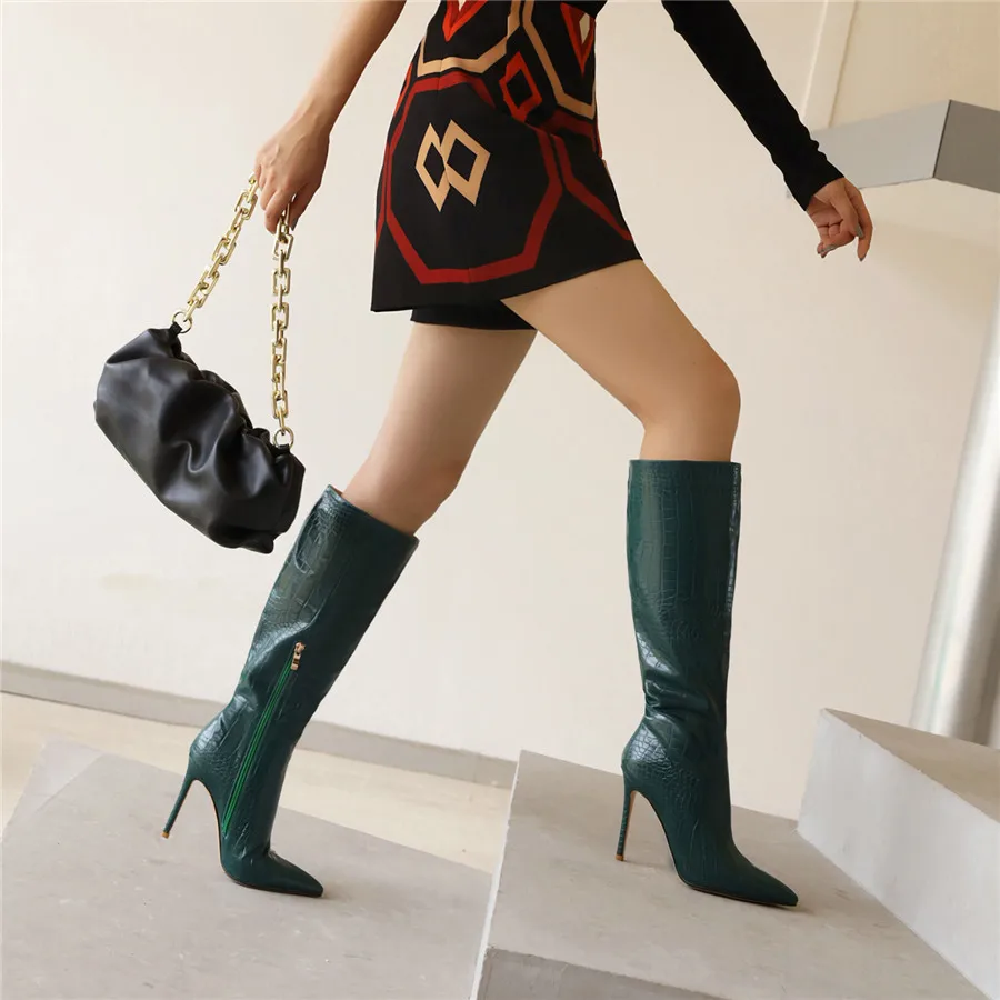Shiny Silver Gold Women Knee H – Riding Boot Short recenzja i cena