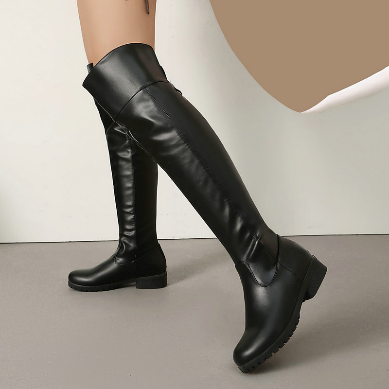 Punk Gothic Soft PU Leather Lo – Riding Boot Short recenzja i cena