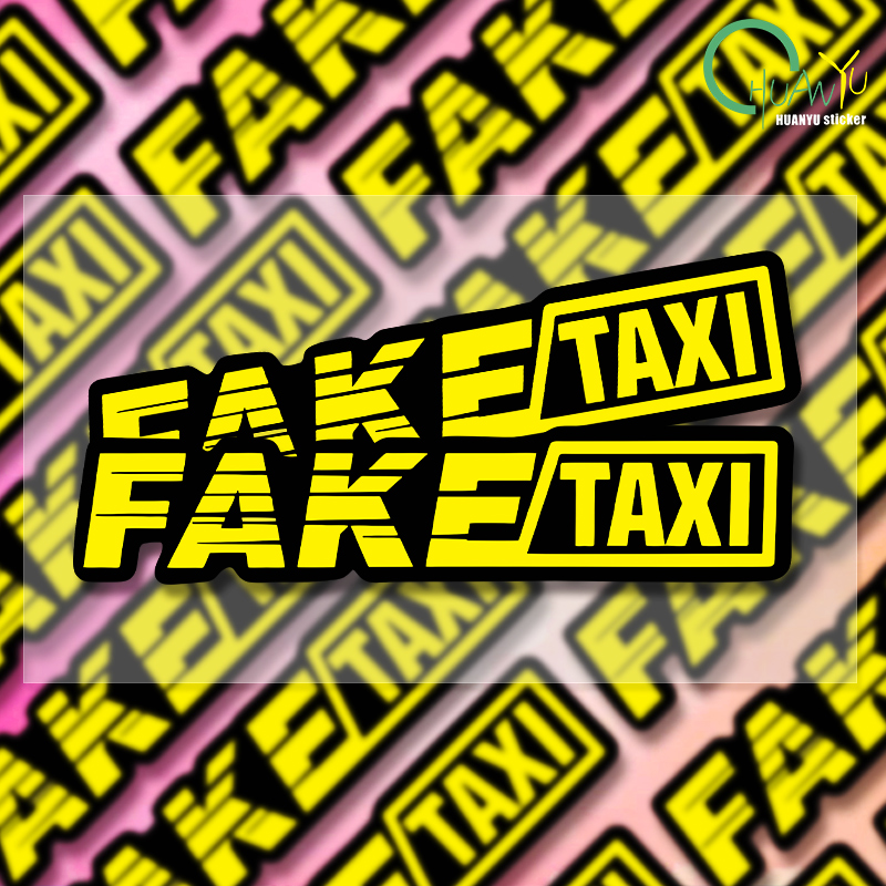 Yellow Fake Taxi Logo Pvc Wate – Motorcycle Gear Logo recenzja i cena