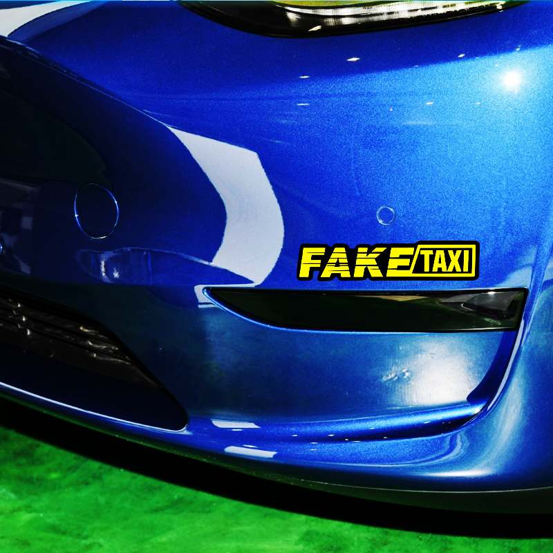 Yellow Fake Taxi Logo Pvc Wate – Motorcycle Gear Logo recenzja i cena