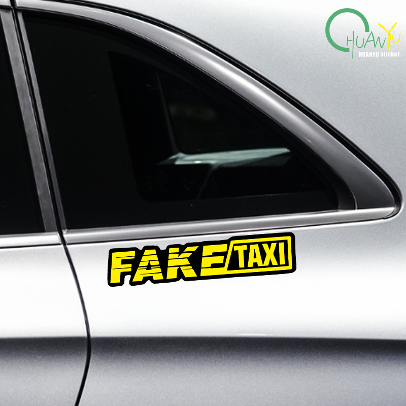 Yellow Fake Taxi Logo Pvc Wate – Motorcycle Gear Logo recenzja i cena