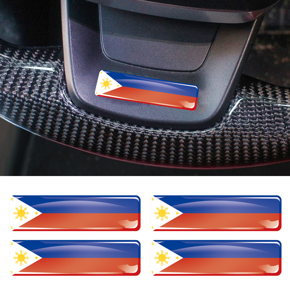 Philippines Flag 3D Epoxy Resi – Motorcycle Gear Philippines recenzja i cena
